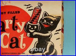 Vintage Halloween PARTY CATS wax candy container ORIGINAL STORE DISPLAY BOX