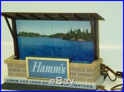 Vintage Hamm's Beer Light Bar Top Sign, Sky Blue Waters, Works, Nice