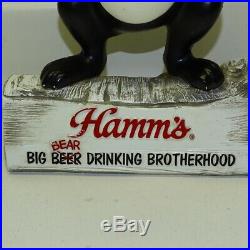 Vintage Hamm's Big Beer Bear Drinking Brotherhood Display Stand Calendar