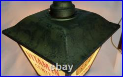 Vintage Hanging Advertising Light Display Squibb Prescriptions Store Sign