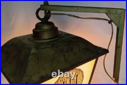 Vintage Hanging Advertising Light Display Squibb Prescriptions Store Sign
