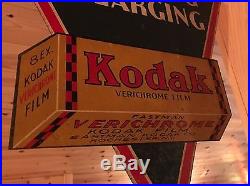 Vintage Hanging Kodak Flange Sign
