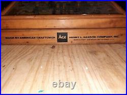 Vintage Hanson Ace Hardware Wooden & Glass Countertop Display Box Case