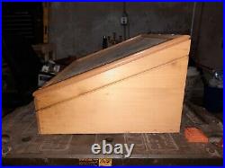 Vintage Hanson Ace Hardware Wooden & Glass Countertop Display Box Case