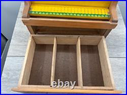 Vintage Hanson Drill Bits Counter Display Case Hardware Store Sign Works with Key