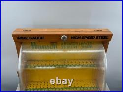 Vintage Hanson Drill Bits Counter Display Case Hardware Store Sign Works with Key