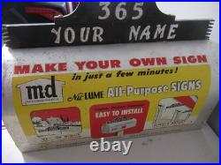 Vintage Hardware Store Retail Display Mailbox MD Lots of Letters Sign Making