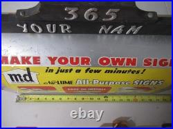 Vintage Hardware Store Retail Display Mailbox MD Lots of Letters Sign Making