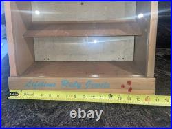 Vintage Helbros Store Watch Display Case Countertop Glass & Shelves Advertising