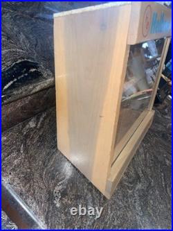 Vintage Helbros Store Watch Display Case Countertop Glass & Shelves Advertising