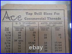 Vintage Henry Hanson Co. Tap & Die Original Display Case/Box -With Cards