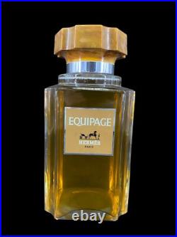 Vintage Hermes Paris Equipage Ad Store Display Glass Bakelite Perfume Bottle