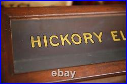 Vintage Hickory Elastic Sewing Thread Antique Store Counter Wood Display Case