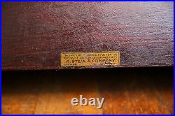 Vintage Hickory Elastic Sewing Thread Antique Store Counter Wood Display Case