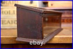 Vintage Hickory Elastic Sewing Thread Antique Store Counter Wood Display Case