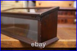 Vintage Hickory Elastic Sewing Thread Antique Store Counter Wood Display Case