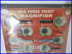 Vintage High Power Pocket Magnifiers Full Store Display Set RARE