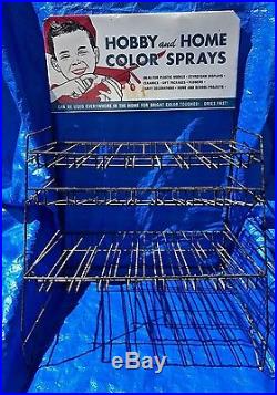 Vintage Hobby Store Spray Paint Wire Rack Display Testor's Pactra Model Kit Styl