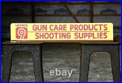 Vintage Hopper Gun Shop Shooting Supplies Metal Store Display Sign ammo rifle