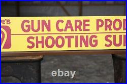 Vintage Hopper Gun Shop Shooting Supplies Metal Store Display Sign ammo rifle