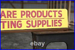 Vintage Hopper Gun Shop Shooting Supplies Metal Store Display Sign ammo rifle