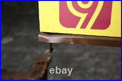 Vintage Hopper Gun Shop Shooting Supplies Metal Store Display Sign ammo rifle