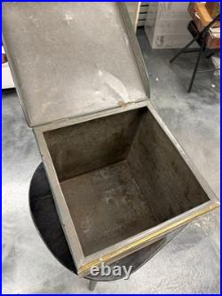 Vintage Huston's Biscuit Store Display Tin Glass Front Advertising Bin