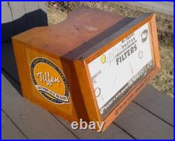 Vintage Industrial Tiffen Camera Counter Top Store Display Cabinet w Drawers