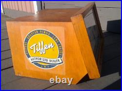 Vintage Industrial Tiffen Camera Counter Top Store Display Cabinet w Drawers
