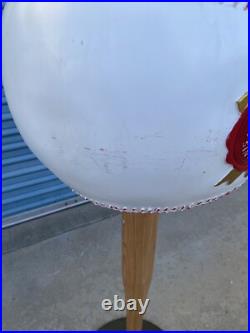 Vintage JIM BEAM BASEBALL & BAT LARGE LIQUOR STORE DISPLAY Approx 5 Feet Tall