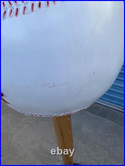 Vintage JIM BEAM BASEBALL & BAT LARGE LIQUOR STORE DISPLAY Approx 5 Feet Tall