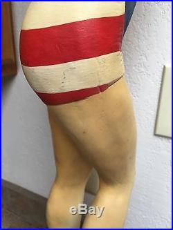 Vintage Jantzen Mini Display Model Mannequin Rare Flag U. S. A Swimsuit