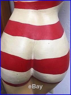 Vintage Jantzen Mini Display Model Mannequin Rare Flag U. S. A Swimsuit