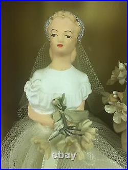 Vintage Jewelry Store Display Advertising Engagement Wedding Ring Cake Topper