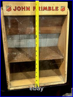 Vintage John Primble Pocket Knife Counter Top Store Display Case Rare Find Ey