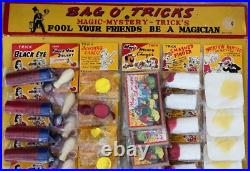 Vintage Joke Display 1950's Novelty Gag Magic Bag O' Tricks Store Display NOS