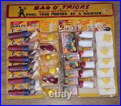 Vintage Joke Display 1950's Novelty Gag Magic Bag O' Tricks Store Display NOS