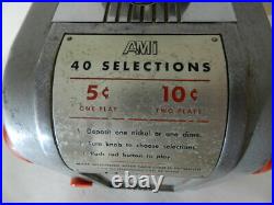 Vintage Jukebox Wallbox- Ami 40 Selection- Vintage Drive-in- Vintage Diner