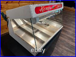 Vintage KEMP'S NUTS Countertop Movie Theater Display Case, Lighted Sign, MAINE