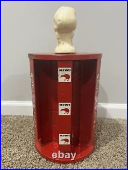 Vintage KIWI Boot / Shine Polish Store Rotating Display Rare