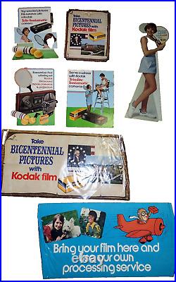 Vintage KODAK 1975 Summer GIRL Cutout & 1975 Store Display NIB PLEASE READ