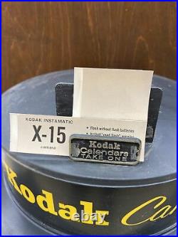 Vintage KODAK Rotating Lighted Store Counter Camera Display RARE! Withdisplay Card