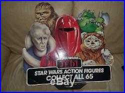 Vintage Kenner 1983 Star Wars Action Figure ROTJ Store Display COLLECT ALL 65