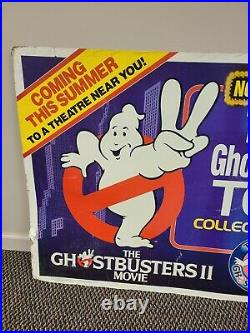 Vintage Kenner The REAL Ghostbusters 1989 Toy store hanging display sign 4 feet