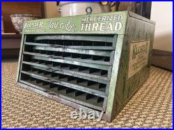 Vintage Kloster 5 Drawer Metal Spool Cabinet Store Display Sewing Box Silhouette