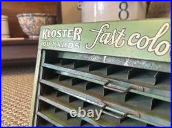 Vintage Kloster 5 Drawer Metal Spool Cabinet Store Display Sewing Box Silhouette