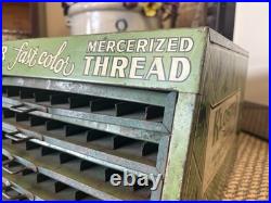 Vintage Kloster 5 Drawer Metal Spool Cabinet Store Display Sewing Box Silhouette