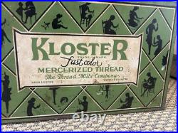 Vintage Kloster 5 Drawer Metal Spool Cabinet Store Display Sewing Box Silhouette