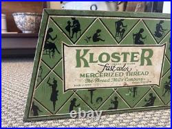 Vintage Kloster 5 Drawer Metal Spool Cabinet Store Display Sewing Box Silhouette