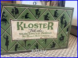 Vintage Kloster 5 Drawer Metal Spool Cabinet Store Display Sewing Box Silhouette